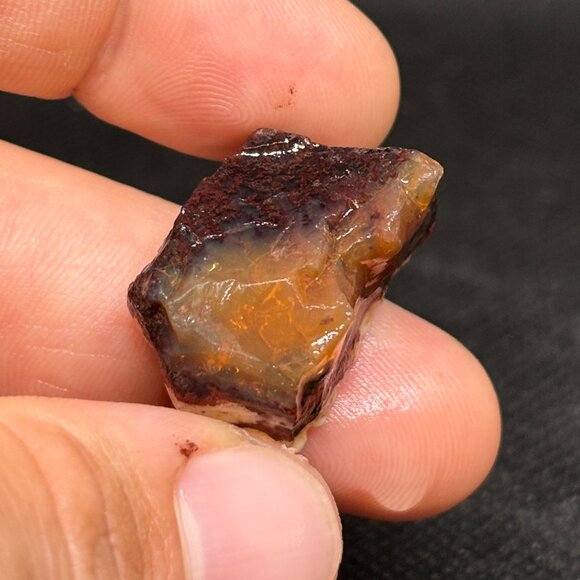 Mexican Fire Opal Fort Specimen With Beautiful Natural Crystal Formations - Picture 3 of 6